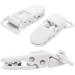 Bumdenuu 10Pcs T-Shape Plastic Pacifier Clips for Babies - White Soother Dummy Holders - International Shipping Available - Buy Online on GoSupps.com
