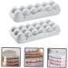 2pcs Rabbit Food Dispenser Plastic Eggs Deviled Egg Holder Egg Tray Egg Carton Drawer re-usable Grey 30x15cm - Buy Online on GoSupps.com