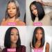 YIBUSI 12 Inch Human Hair Bob Wig 13x4 Frontal Lace, 180% Density Straight Bob Lace Front Wig for Black Women - HD Lace, Pre Plucked, Glueless - Buy Online on GoSupps.com
