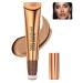 Contour Beauty Wand Gel Cream Contour Bronzer Stick Long Lasting Smoothly Super Silky Contour Stick with Cushion Applicator Attached Easy to Blend Natural Matte Finish Cruelty-free