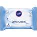 Nivea Baby Soft & Cream wet wipes (1 x 63 pieces) moist towels for gentle cleaning sensitive baby skin extra -soft cloths with a nourishing soft cream 63 pieces (1 Pack) 1 x 63 pieces