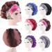 Tossper Women Satin Night Cap - Wide Elastic Hair Cover & Bonnet for Curly Hair - Black - Buy Online on GoSupps.com