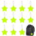 Lemonstone 12 pieces reflector children safety reflector pendants reflectors trailer pendant school bags reflective keychain for school bag clothing backpack pentagram