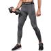 EARGFM Men's Athletic Leggings with Pockets - Grey, Medium | Compression Pants for Cycling & Running - Buy Online on GoSupps.com