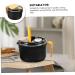 Zerodeko Instant Noodle Bowl Salad Bowl Ramen Soup Bowl with Tableware Insulated Bowl Stainless Steel Gaiwan Black 18.5X14.5CM - Buy Online on GoSupps.com