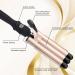 3 Barrel Hair Waver Curling Iron | 25mm Mermaid Curler with 2 Temperature Control | Quick Heating Styling Tool for Long Short Hair | Includes Heat-Resistant Gloves | Gold - Buy Online on GoSupps.com
