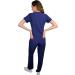 Green Town Women's Nurse Scrub Set GT4FLEX Straight Leg Cargo V-Neck, Navy/Indigo, Size Medium - Buy Online on GoSupps.com