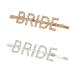 2 Pcs Bride Hair Clips  Gold Silver BRIDE Hair Pins Bride to Be Hair Pins  Letter Rhinestone Bobby Pins  Bride Hair Accessories for Wedding Bridal Shower Bachelorette Party Decorations