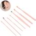 7pcs Stainless Steel Spiral Earwax Cleaner Set - Rose Gold | Portable Ear Pick Spoon & Removal Tool - Buy Online on GoSupps.com