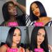 8-Inch Short Straight Bob Wig - Lace Part Human Hair for Black Women | Pre-Plucked Brazilian Hair with Baby Hair - Buy Online on GoSupps.com