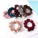 10 Piece Artificial Pearl Hair Gums - Velvet Elastic Hair Ties & Ponytail Holders for Women & Girls | Stylish Hair Accessories - Buy Online on GoSupps.com