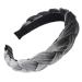 Shop Lyguy Handmade Korean Braided Hair Ripe - Wide Thick Velvet Headdress for Women & Girls - Gray Ethnic Styling Accessory - Buy Online on GoSupps.com