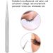 Eyelash Extension Tool | Professional False Eyelash Curler & Tweezer | Straight Tweezer LD-03 Silver for Eye Makeup - Buy Online on GoSupps.com