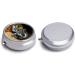 Blue Ring Octopus Print Round Pill Box - 3 Compartment Portable Metal Organizer | Decorative Pocket Pill Case for Travel - Buy Online on GoSupps.com