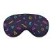 80s 90s Memphis Shape Sleep Mask Eye Cover for Sleeping Blindfold with Adjustable Strap Blocks Light Night Travel Nap for Men Women