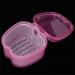 Denture Container with Sieve - Pink Retainer Cleaner & Soaking Cup for Braces | Durable Denture Bath for Cleaning & Storage - Buy Online on GoSupps.com