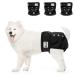 Slowton Dog diapers for bitches 3 of washable run -off soft -suckable and environmentally friendly female trousers for bitches with adjustable buttons with incontinence & runoff Black XL