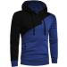 Men's Patchwork Color Block Hooded Sweatshirt - Long Sleeve Casual Pullover for Men - Buy Online on GoSupps.com