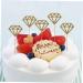 ibasenice 300 Pcs Wedding Decorations for Ceremony Wedding D cor Wedding Topper Gold Diamond Topper Birthday Diamond Dessert Topper Wedding Ceremony Decorations Gold Decor Cake Paper Cup Goldenx3pcs mediumx3pcs - Buy Online on GoSupps.com