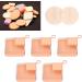 Powder Puff Holder 5 Pieces Cosmetic Puff Holder Transparent Rectangular Portable Makeup Puff Holder with Hanging Ring - Buy Online on GoSupps.com