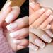 Buqikma 600Pcs Short French Nail Tips Acrylic Flake Nails Clear Extension Set for Salon and Home DIY - Buy Online on GoSupps.com