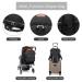 KONO Baby Diaper Bag - Multifunctional Nappy Backpack with Large Capacity & Stroller Straps - Black - Buy Online on GoSupps.com