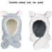 Kids 2 in 1 Winter Hat Scarf Set | Fleece Lined Earflap Balaclava Hoodie Scarf | Boys Girls Thermal Neck Warmer | Grey, 6M-4Y - Buy Online on GoSupps.com