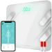 Pohl Schmitt Body Fat Bathroom Scale, Smart Digital Scale Tracks 13 Key Compositions, 8mm–Thick Glass, Syncs with All Phones, 400 lb