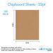 100 Chipboard Sheets 8x10 inch - 22pt Light Weight Brown Kraft Cardboard for Scrapbooking & Picture Frame Backing - .022 Caliper Thick | MagicWater Supply - Buy Online on GoSupps.com