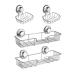 SANNO Suction Cups Shower Caddies 2 Soap Dishes Holder Large Shampoo Shower Gel Holder Bathroom Bath Organizer 4