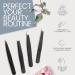 5 in 1 Stainless Steel Tweezers Set for Precision Hair Removal - Includes Eyebrow Scissors - Black Tweezers for Ingrown Hair, Splinters - Buy Online on GoSupps.com