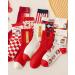 Chinese New Year Red Cotton Women's Socks 1 Pair 36-40 (Color Style 7) - Buy Online on GoSupps.com