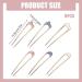 Bekecidi 6 Pieces French U Shaped Hair Pins Metal French Hair Pin Hair Fork Elegant Hair Sticks Clips Prong Chignon Pins for Buns Women Girls Hairstyle Accessories - Buy Online on GoSupps.com