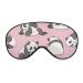 Panda Pink Pattern Sleep Mask Eye Cover for Sleeping Blindfold with Adjustable Strap Blocks Light Night Travel Nap for Men Women