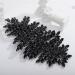 Kercisbeauty Big Statement Full Black Rhinestones Beads Hair Comb for Women Girls Wedding Bridal Black Hair Piece Sparkle Black Jewelry for Special Occasion