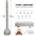 TiTo Titanium Long Handle Spork and Spoon - Eco-Friendly Ultralight Portable Flatware for Camping, Backpacking, Hiking, Travel - with Bag (Spork) - Buy Online on GoSupps.com