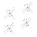 4 Pieces Pearl Crystal Bridal Hair Pins  Elegant Crystal Flower Shape Wedding Hairpin for Bridal Bridesmaid  Hair Piece Accessories for Women Girls 1 4pc-Pearl crystal