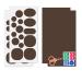 Down Jacket Repair Patches, 30 Pieces+2 Set Self-Adhesive Waterproof Lightweight Polyester Repair for Clothing Down Jacket Tearing Bags Umbrella Holes (Dark Brown)