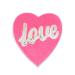 Pink Heart Shaped Sew On Applique  Sewing Embroidered Sequins Heart Appliques Patch Patches for Clothes Dress Jeans T-Shirts