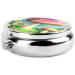 Small Metal Round Pill Box - Travel-Friendly Three Compartment Medicine Organizer for Purse & Pocket - Wonderful Little Mushrooms Design - Buy Online on GoSupps.com