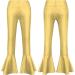 Aislor Kids Metallic Shiny Sequin Ruffle Bell Bottom Pants - Gold (Size 10) - Buy Online on GoSupps.com