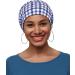 Breathable Blue White Elastic Sleep Caps with Satin Lining for Frizzy Hair - International Shipping Available - Buy Online on GoSupps.com