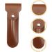 Minkissy Razor Storage Shell - Travel Case for Safety Razor & Covers | PU Leather Compact & Stylish - 16.5x4.2x1cm Brown - Buy Online on GoSupps.com