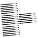 Baluue 24 Pcs Flat Eyebrow Brush Fine Eyeliner Brush Eye Brush Makeup Eye Lash Brush Black Wooden Handle