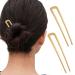 2Pcs U Shaped Hair Pins  Metal Hair Fork French Hair Pin | U-Shaped Hair Pins | 2-Piece Metal Vintage Hair Sticks Set | Stylish & Durable - Elegant Hairstyles | Secure & Easy to Use - Fine or Thick Hair | Gold Color | Wo...