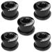 RocRide Single Chainring Bolts in Aluminum or Steel. Pack of 5. BLACK ALUMINUM