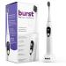 Burst Pro Sonic Toothbrush for Adults - Advanced Electric Toothbrush with Soft Bristles 33 000 Vibrations Long-Lasting Battery and Multiple Brushing Modes - White