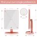 Extra Large LED Lighted Makeup Mirror with 10X Magnification, Touch Screen Dimmable, 360 Rotation - Rose Gold - Buy Online on GoSupps.com