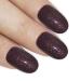 Bling Art Oval False Nails Gel Glossy Glitter French Manicure Fake Medium Tips with Glue (Sangria Gel)