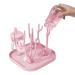 Kiuiom Rappelliere Asciuga Biberon Bottiglia Stendino Scolabiberon Salvaspazio Stendino per Biberon Asciuga Biberon Scolapiatti Per Biberon Bottiglia Stendino Biberon Rastlilliere Rosa